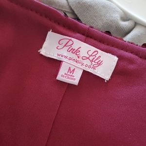 Pink Lily sexy red sequin dress